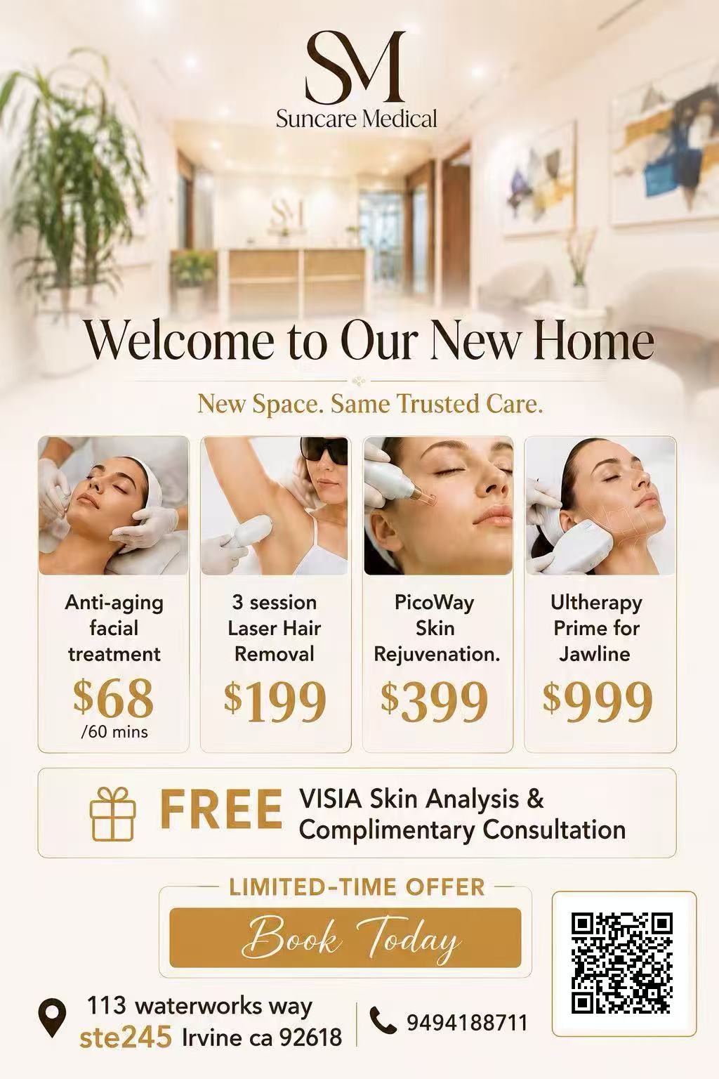 加州尔湾 Suncare Medical Clinic 医美项目促销宣传图 2 - 橙县医美诊所明星项目特惠